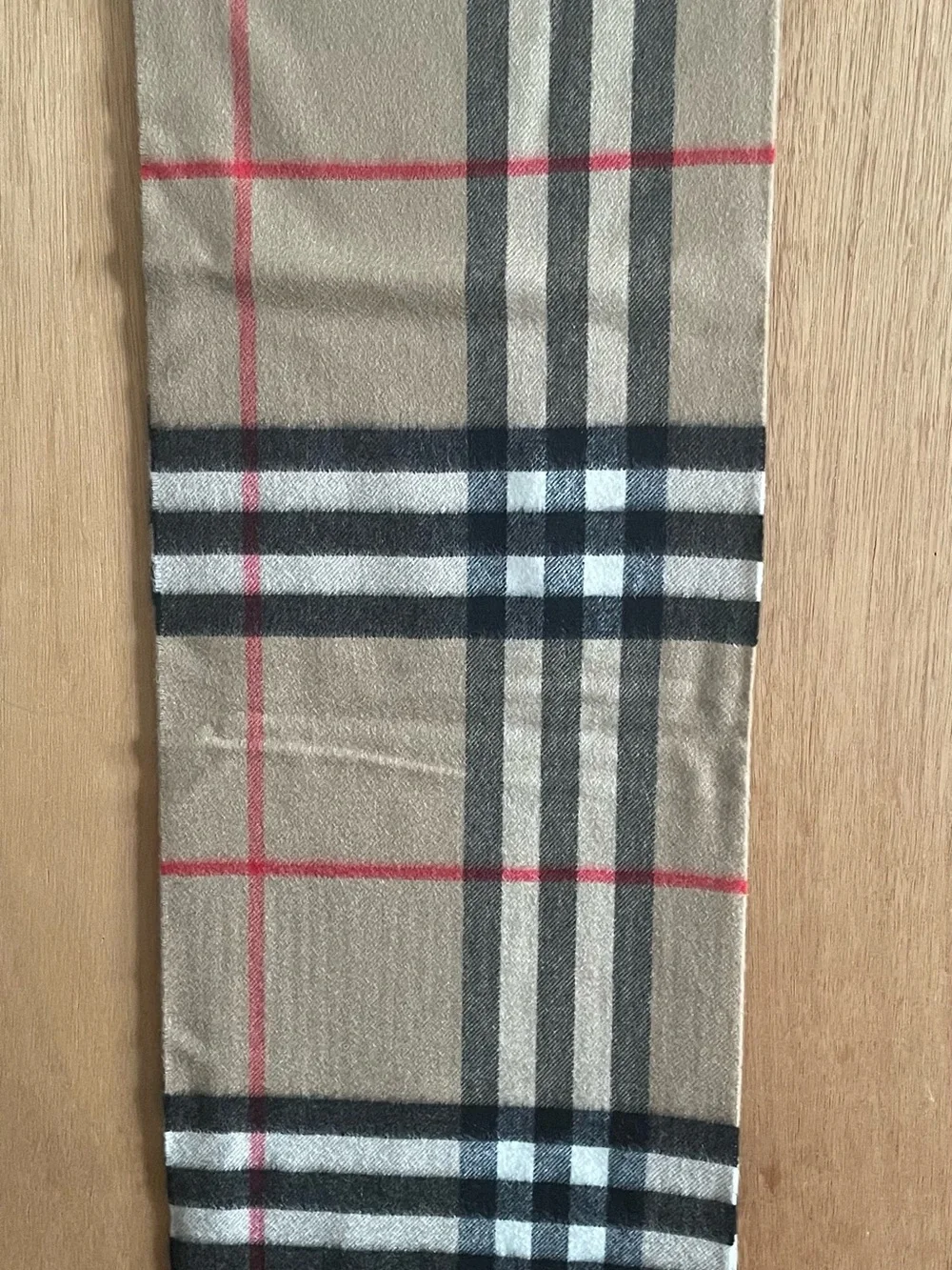 Burberry Beige, Black & White Giant Check Cashmere Scarf